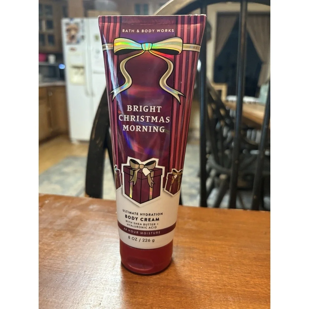 Bath & Body Works Bright Christmas Morning Body Cream 8 oz New Holiday Winter
